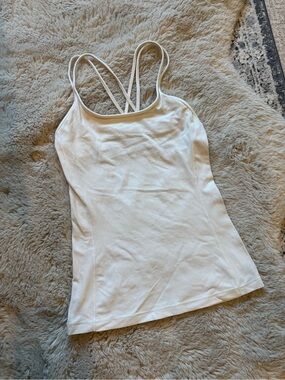 Lululemon White Strappy Tank Top
